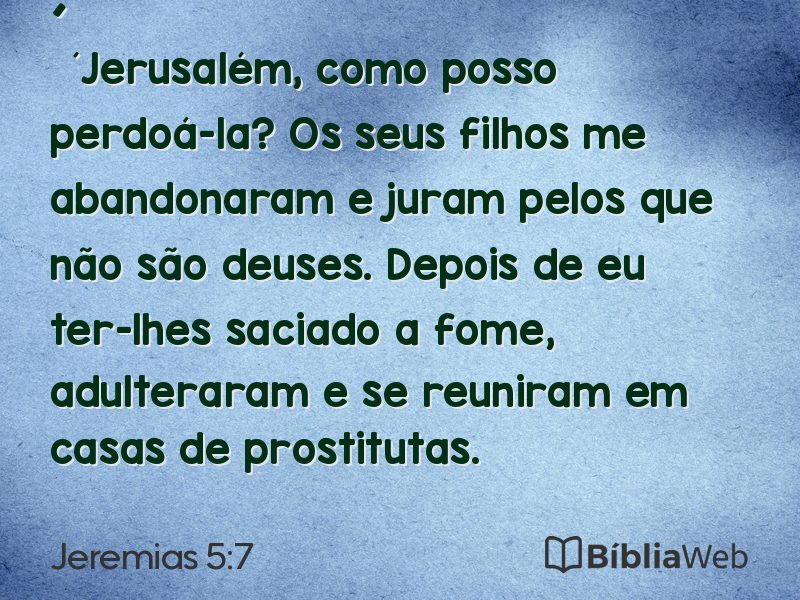 Jeremias 5:7 em imagem para compartilhar