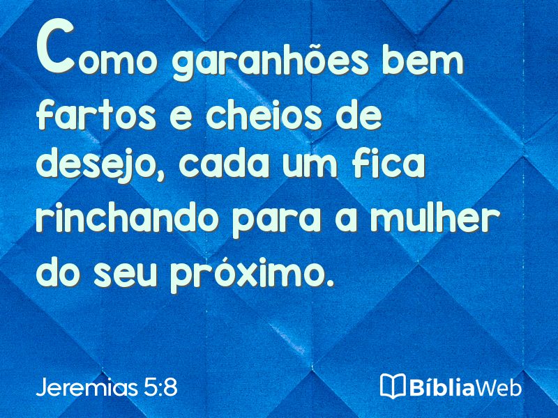 Jeremias 5:8 em imagem para compartilhar