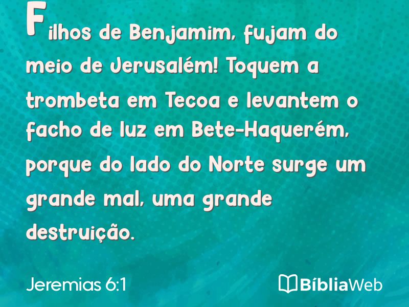 Jeremias 6:1 em imagem para compartilhar