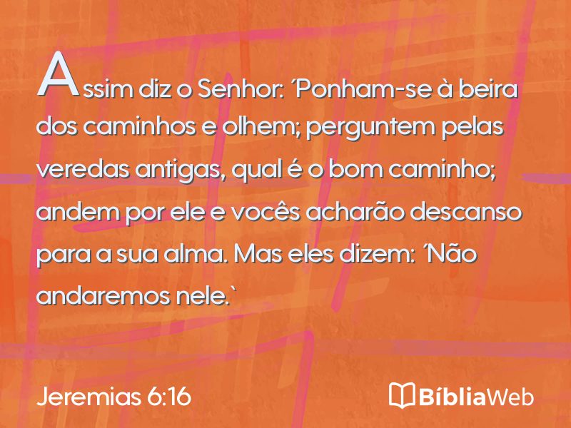 Jeremias 6:16 em imagem para compartilhar