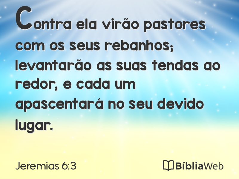 Jeremias 6:3 em imagem para compartilhar