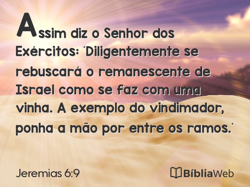 Jeremias 6:9 em imagem para compartilhar