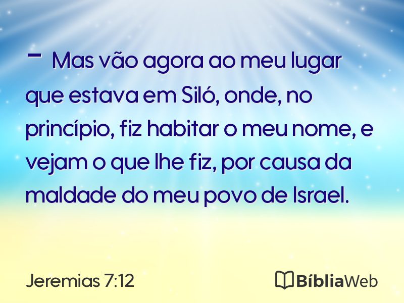 Jeremias 7:12 em imagem para compartilhar