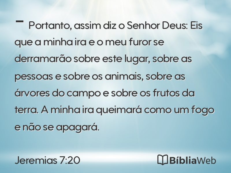 Jeremias 7:20 em imagem para compartilhar