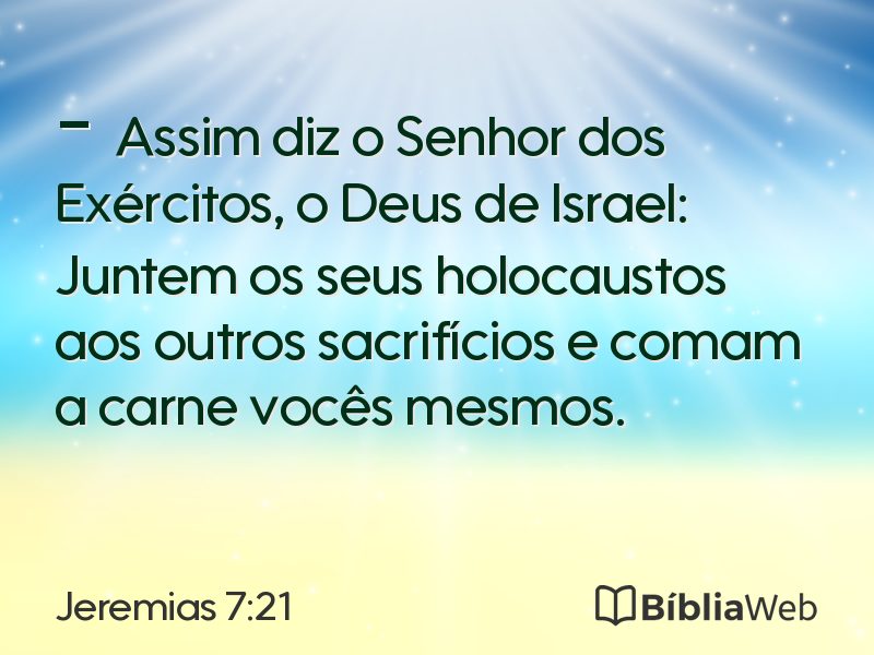 Jeremias 7:21 em imagem para compartilhar