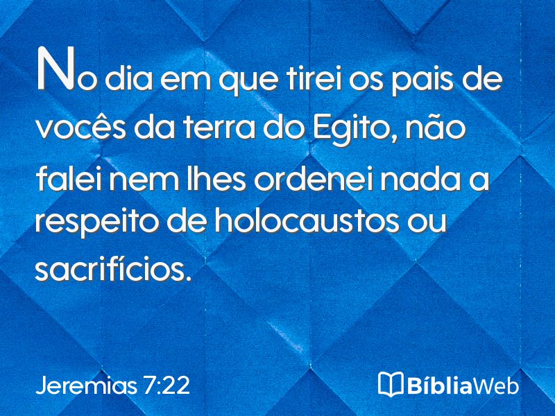 Jeremias 7:22 em imagem para compartilhar