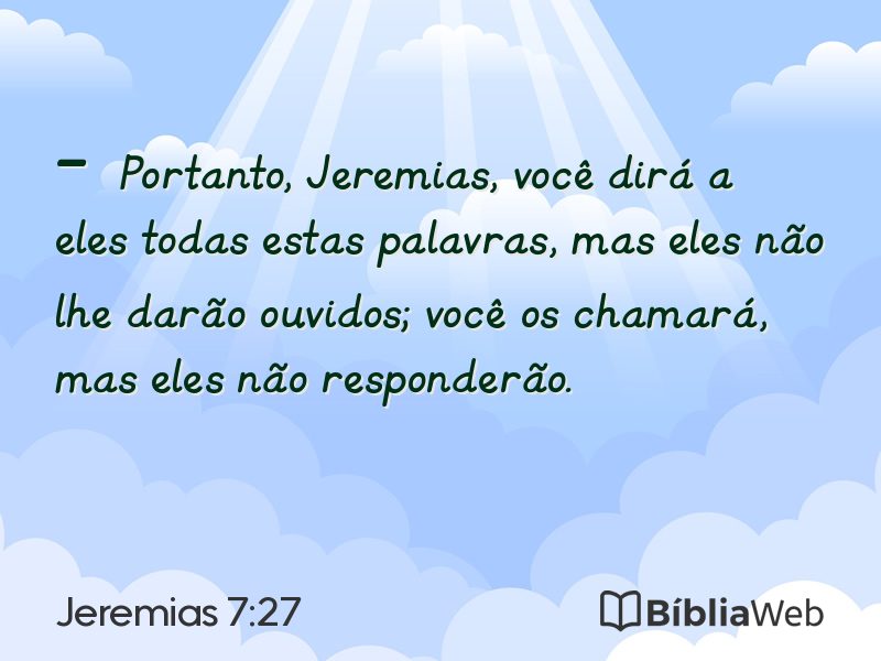 Jeremias 7:27 em imagem para compartilhar