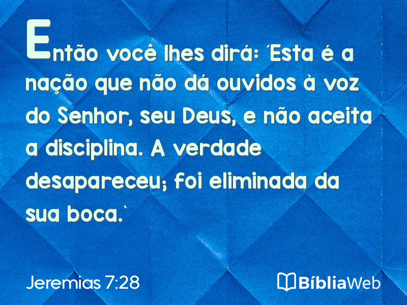 Jeremias 7:28 em imagem para compartilhar
