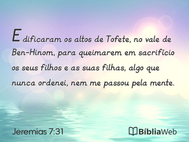 Jeremias 7:31 em imagem para compartilhar