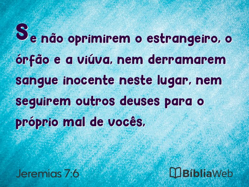 Jeremias 7:6 em imagem para compartilhar