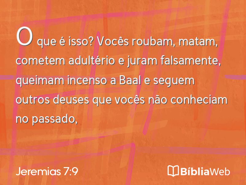 Jeremias 7:9 em imagem para compartilhar