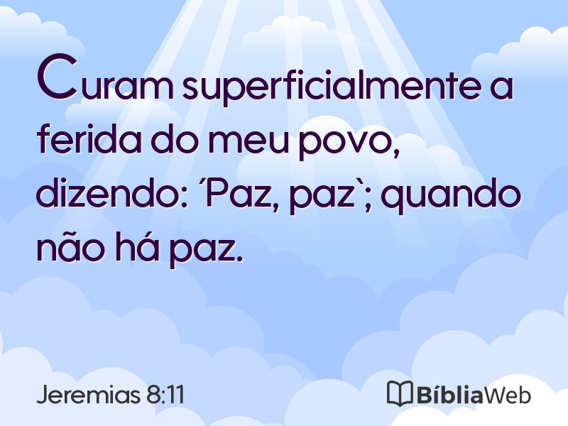 Jeremias 8:11 em imagem para compartilhar