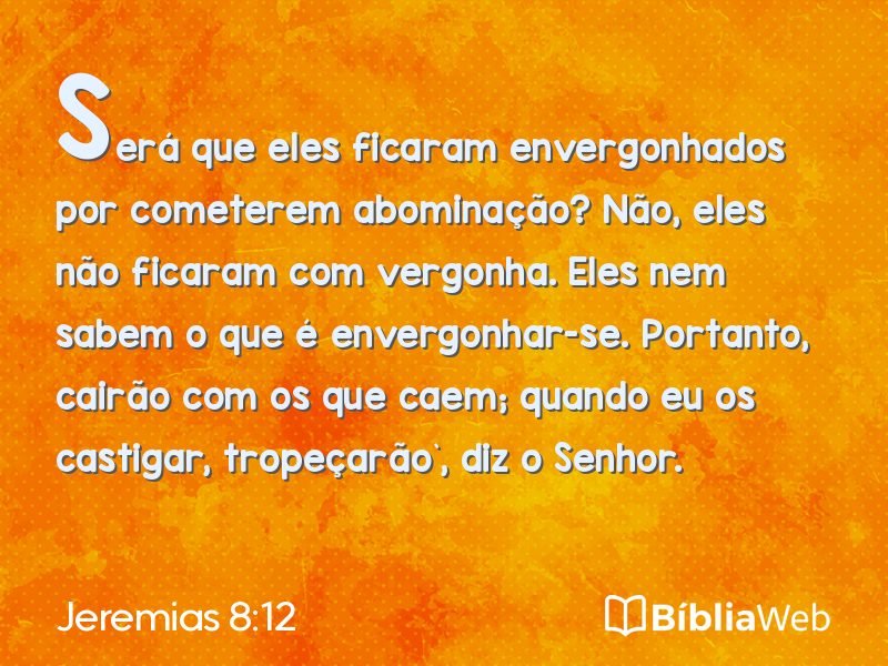 Jeremias 8:12 em imagem para compartilhar