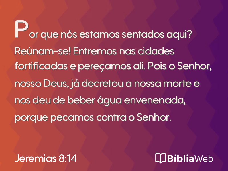 Jeremias 8:14 em imagem para compartilhar