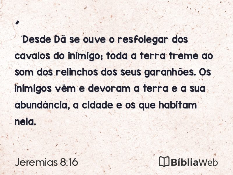 Jeremias 8:16 em imagem para compartilhar