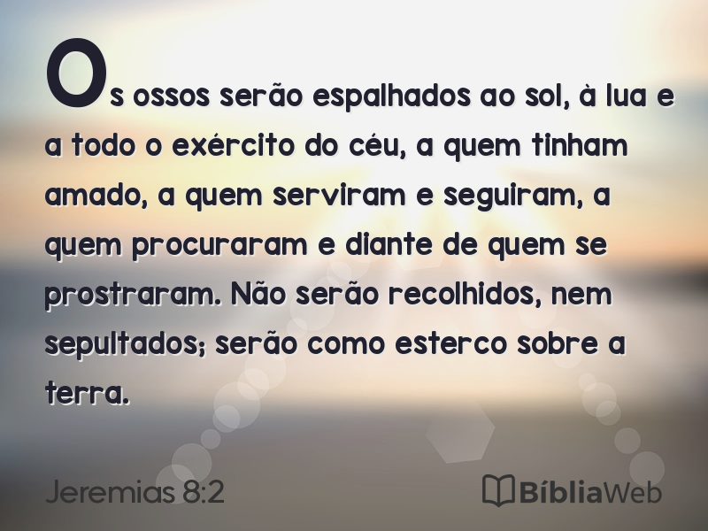 Jeremias 8:2 em imagem para compartilhar