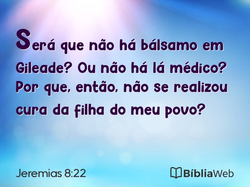 Jeremias 8:22 em imagem para compartilhar