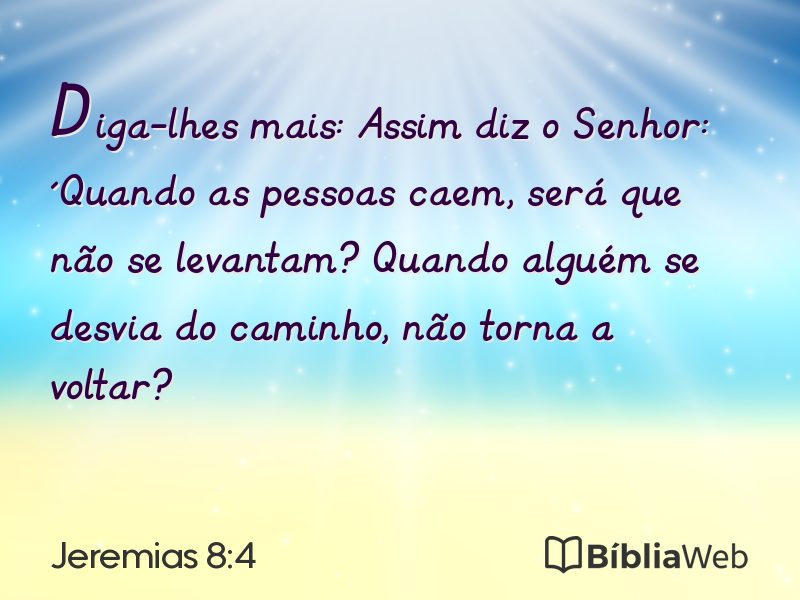 Jeremias 8:4 em imagem para compartilhar