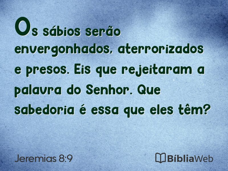 Jeremias 8:9 em imagem para compartilhar