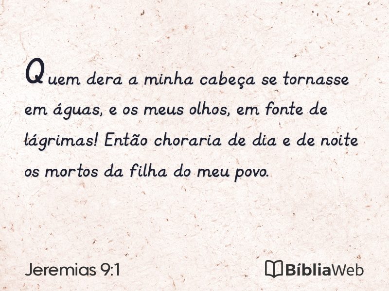 Jeremias 9:1 em imagem para compartilhar