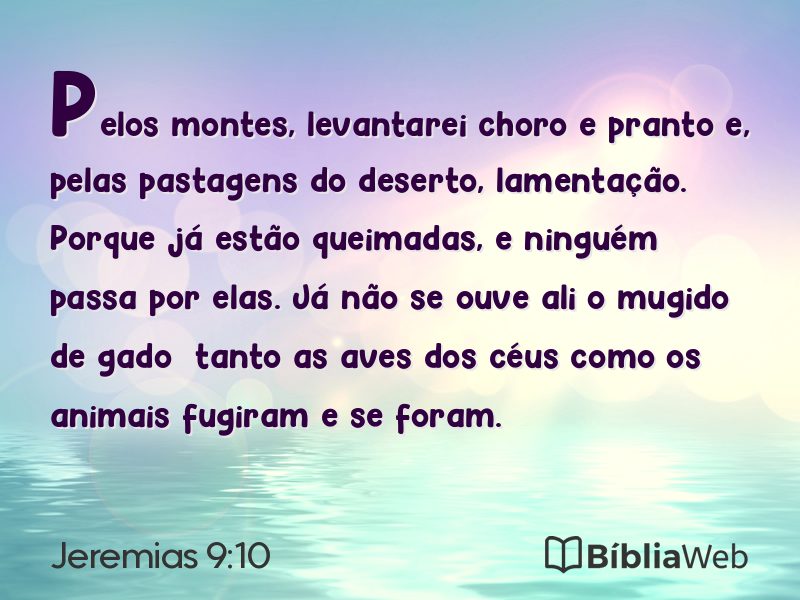 Jeremias 9:10 em imagem para compartilhar