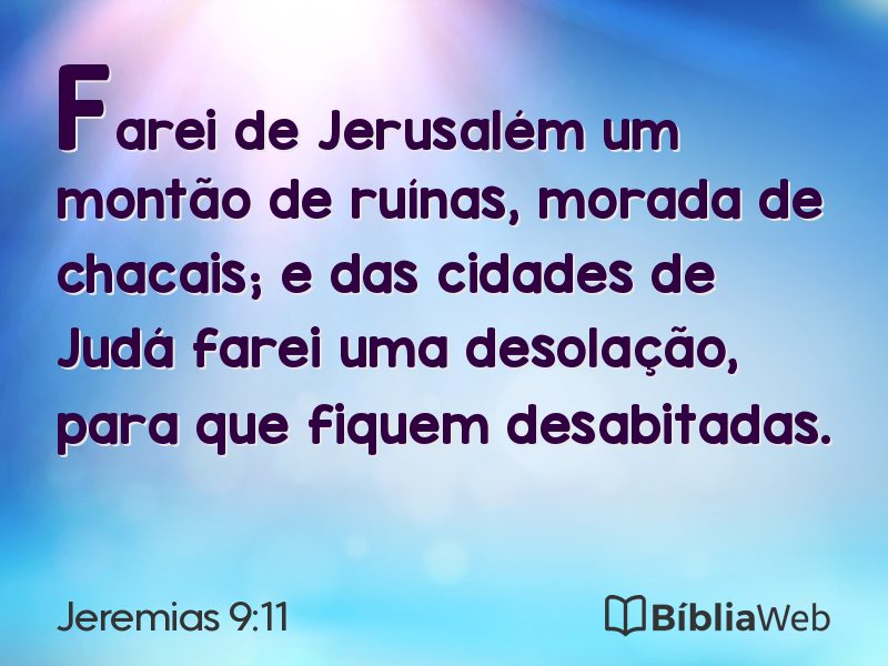 Jeremias 9:11 em imagem para compartilhar