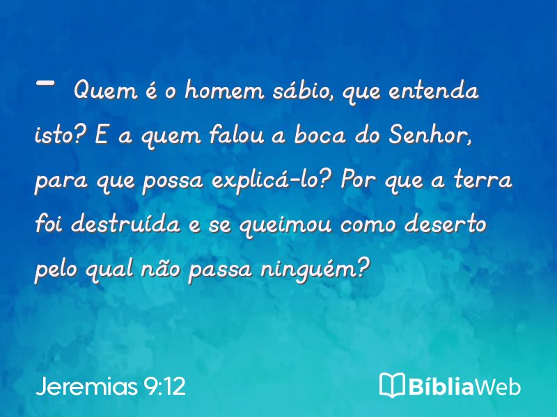 Jeremias 9:12 em imagem para compartilhar
