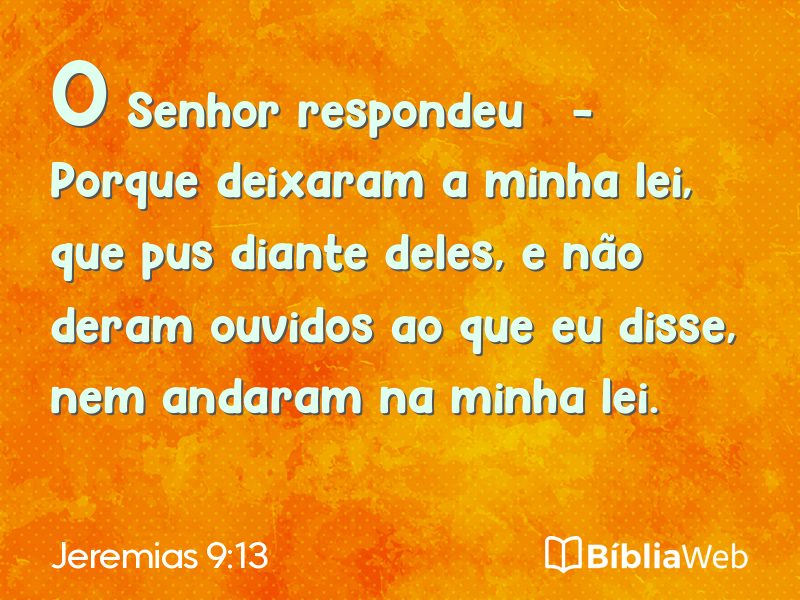 Jeremias 9:13 em imagem para compartilhar
