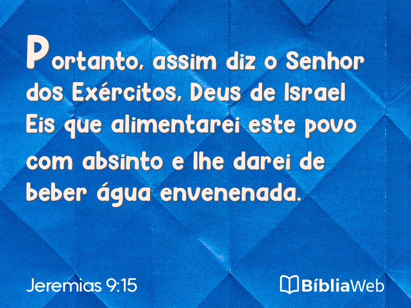 Jeremias 9:15 em imagem para compartilhar