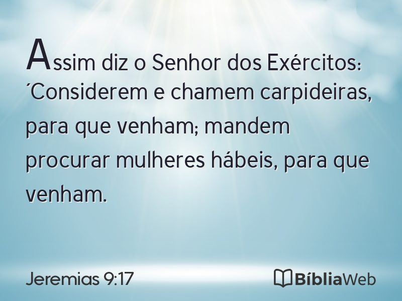 Jeremias 9:17 em imagem para compartilhar