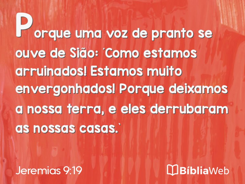 Jeremias 9:19 em imagem para compartilhar