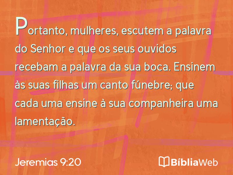 Jeremias 9:20 em imagem para compartilhar