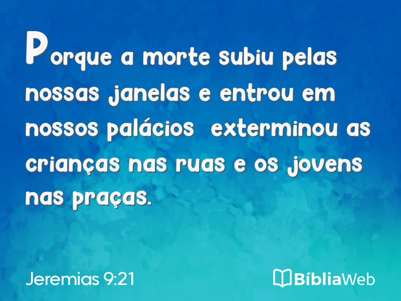 Jeremias 9:21 em imagem para compartilhar
