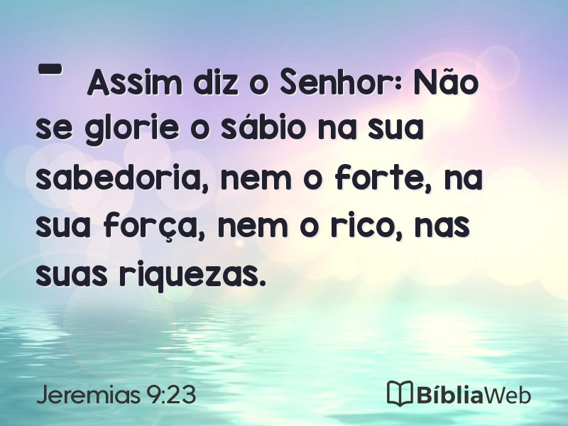 Jeremias 9:23 em imagem para compartilhar