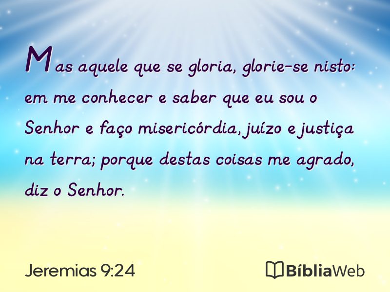 Jeremias 9:24 em imagem para compartilhar