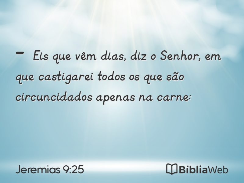 Jeremias 9:25 em imagem para compartilhar