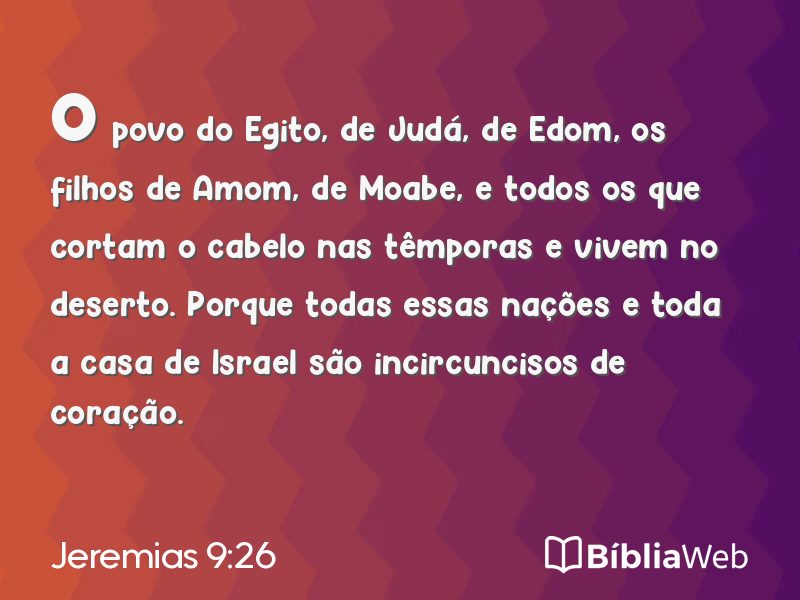 Jeremias 9:26 em imagem para compartilhar