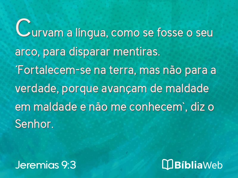 Jeremias 9:3 em imagem para compartilhar