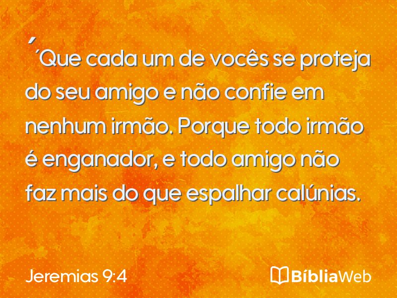 Jeremias 9:4 em imagem para compartilhar