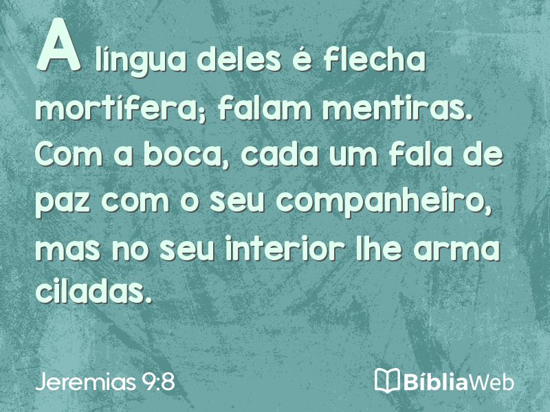 Jeremias 9:8 em imagem para compartilhar