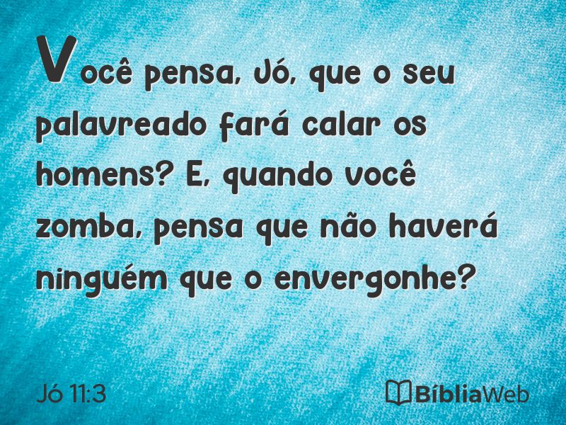 Jó 11:3 em imagem para compartilhar