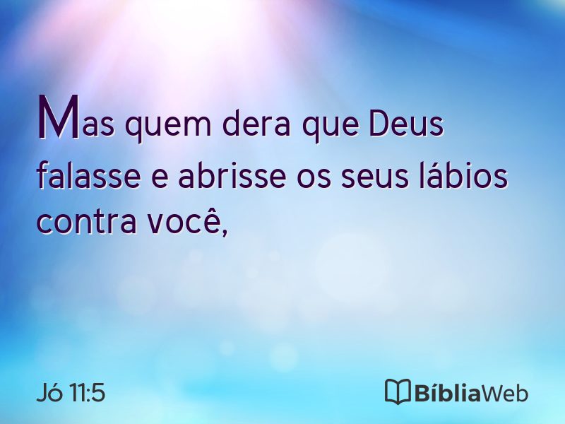 Jó 11:5 em imagem para compartilhar