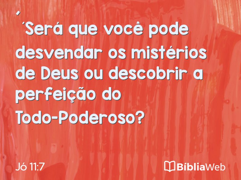 Jó 11:7 em imagem para compartilhar