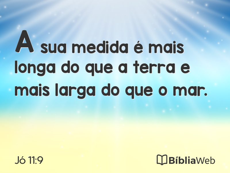 Jó 11:9 em imagem para compartilhar