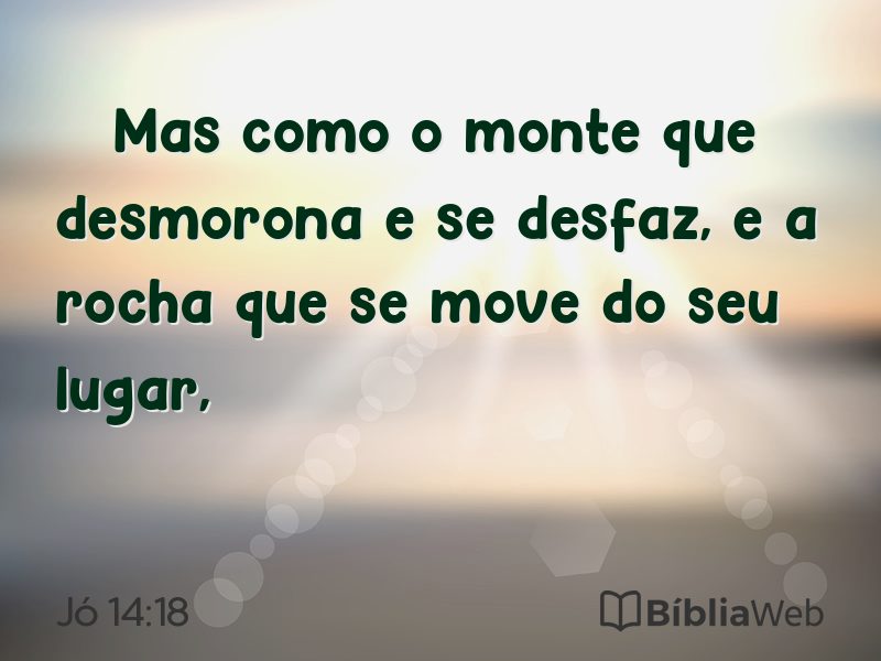 Jó 14:18 em imagem para compartilhar