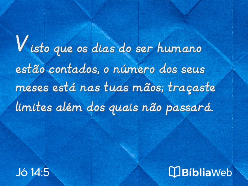 Jó 14:5 em imagem para compartilhar