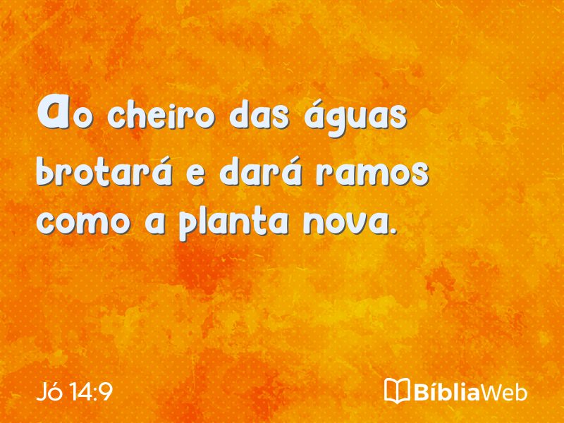 Jó 14:9 em imagem para compartilhar