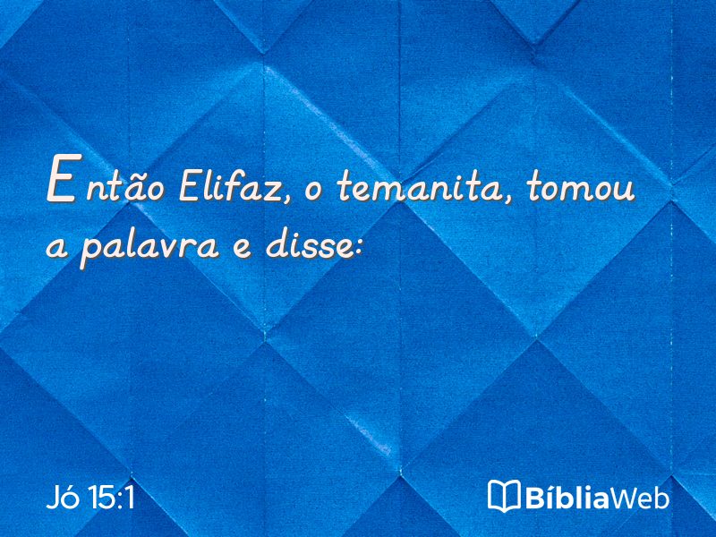 Jó 15:1 em imagem para compartilhar
