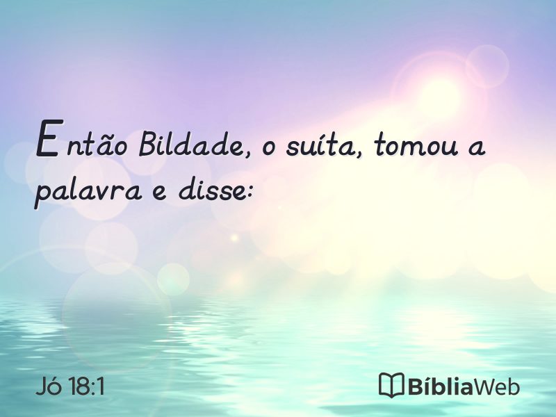 Jó 18:1 em imagem para compartilhar