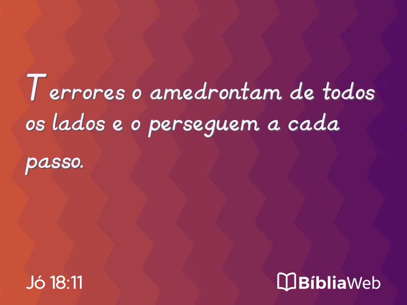 Jó 18:11 em imagem para compartilhar